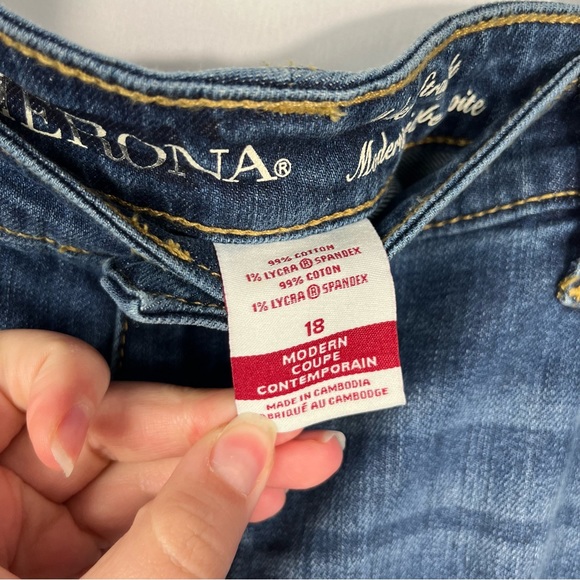 Merona Target Women’s Modern Straight Medium Wash Stretch Denim Jeans Size 18 - Picture 3 of 6